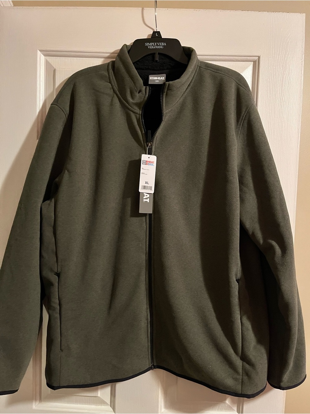 32 Degrees Gray Medium Weight Fleece Sherpa Lined Full-Zip Jacket
